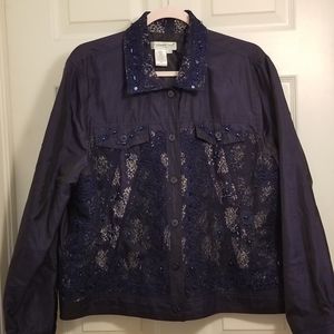 Coldwater Creek beaded Jacket size xl